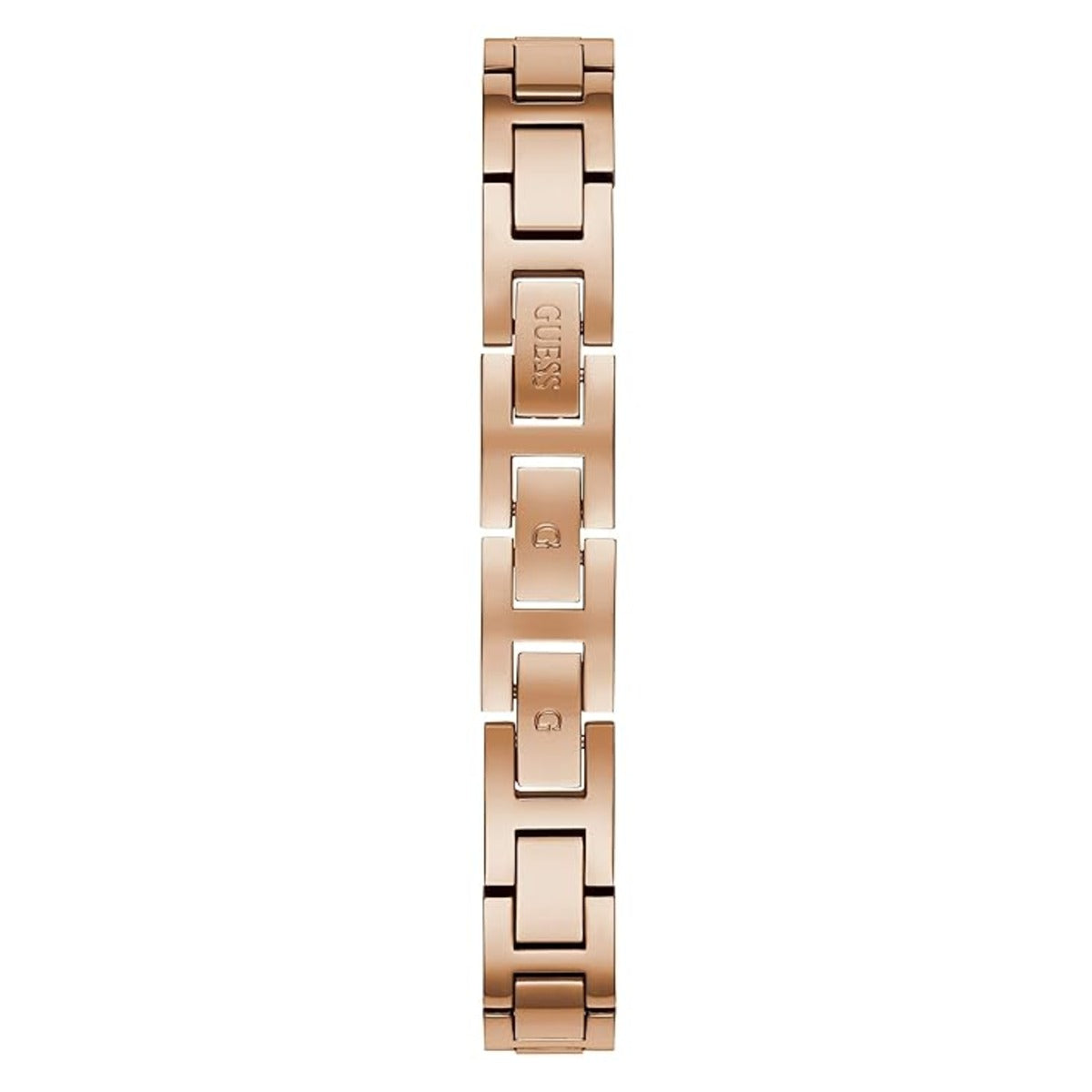Rose gold bracelet on a white background