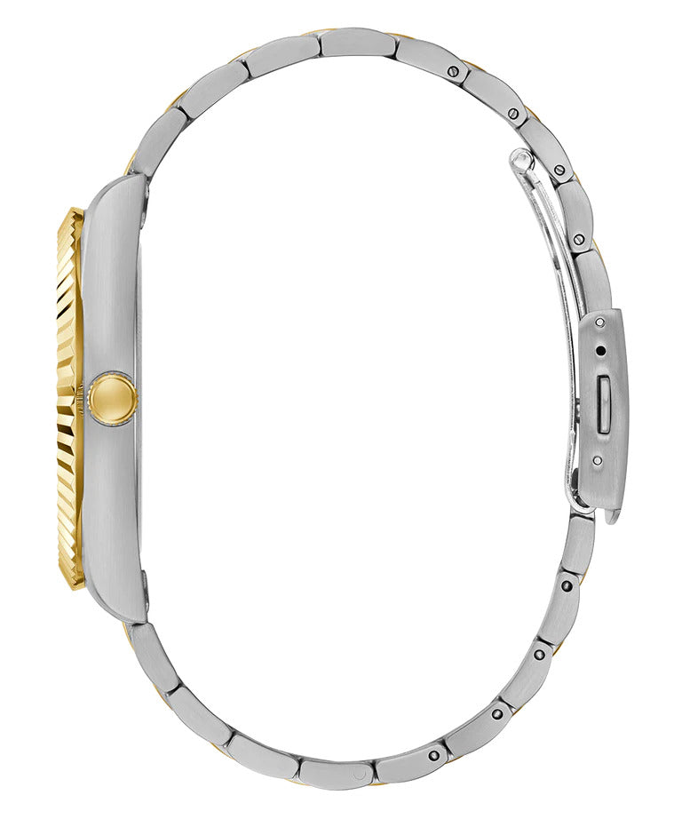 GUESS Coin Edge Bezel 2-Tone Analog Astrological Watch (Men) - GW0265G8
