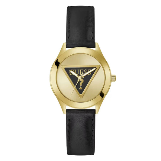 GUESS Tri Plaque Gold Round Dial Quartz Analog Women Watch GW0744L2