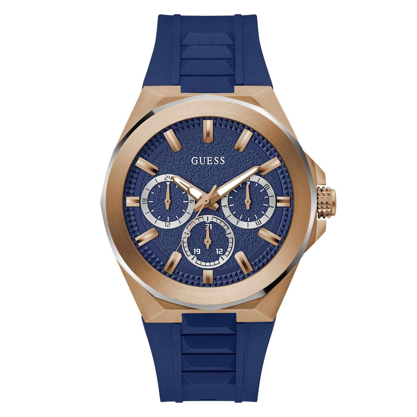 GUESS Round Blue Dial Quartz Analog Watch (Men) - GW0799G2