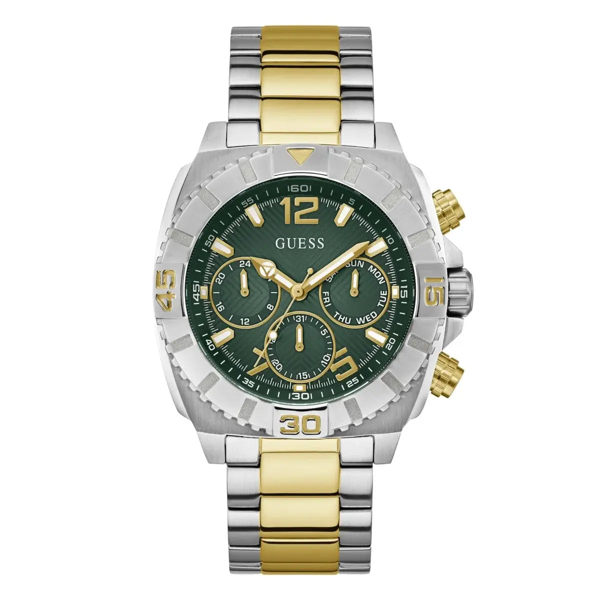 GUESS Chronograph Two-Tone Multi Function Men's Watch GW0800G1