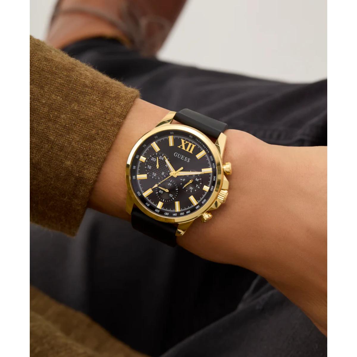 GUESS Quartz Black Dial Analog Chronograph Men's Watch GW0913G2