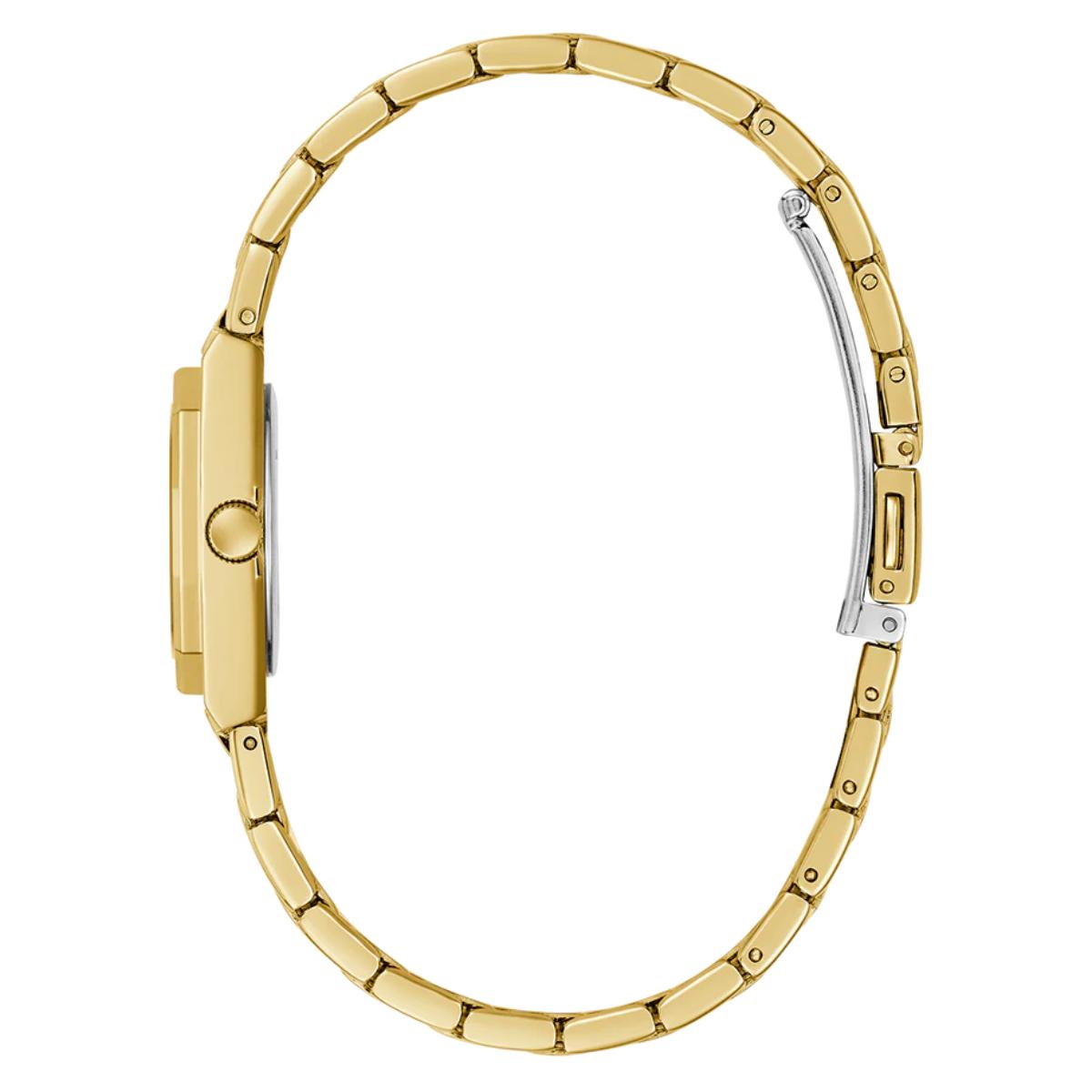 GUESS Quartz Rose Gold Dial Analog Stainless Steel Women's Watch GW0931L2