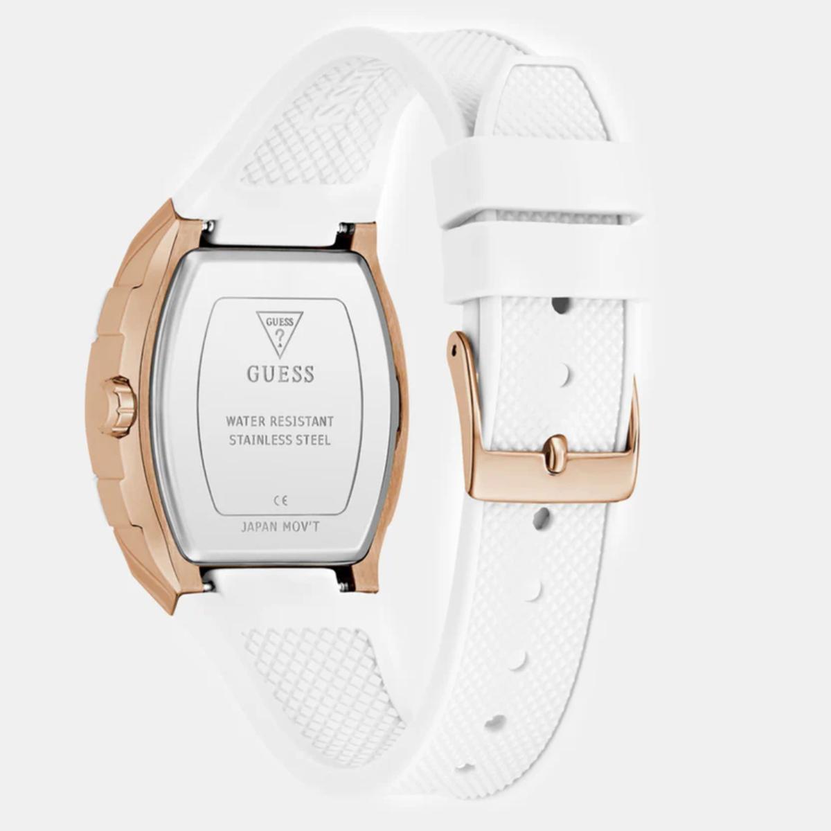 Guess Quartz White Dial Analog Multi-Function Women's Watch GW0945L6