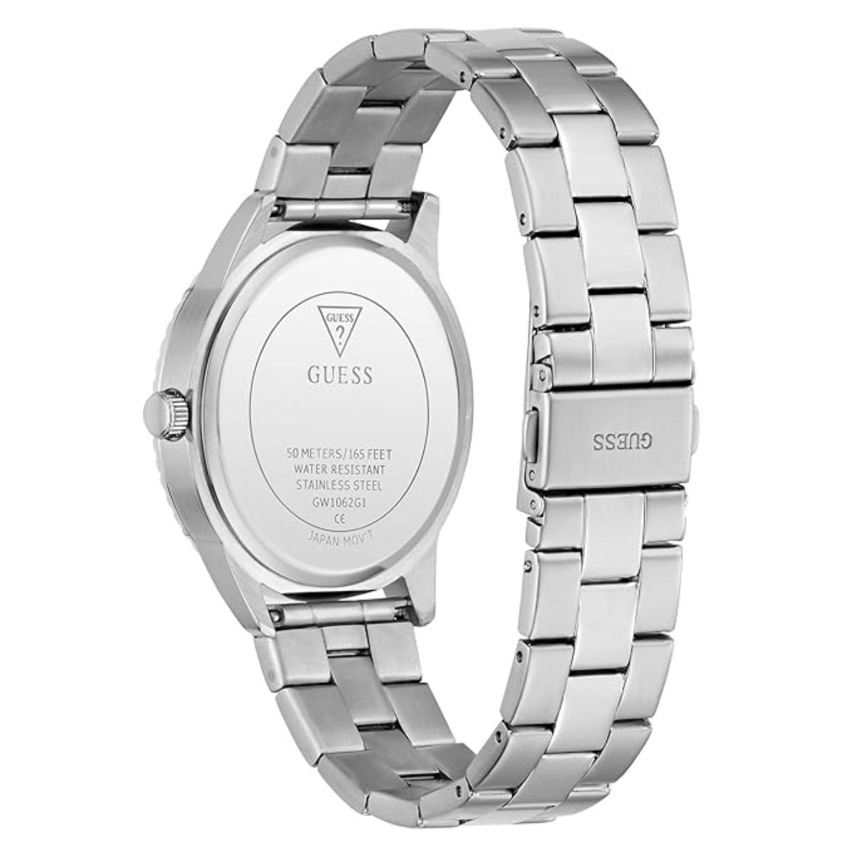 GUESS Quartz Green Dial Analog Stainless Steel Men's Watch GW1062G1