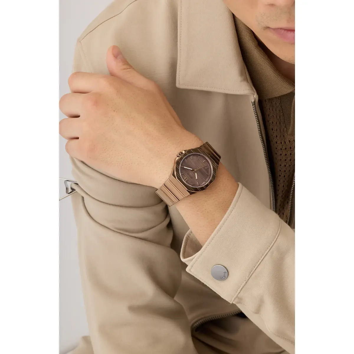 GUESS Gt Jaq Quartz Brown Dial Analog Men's Watch GW1070G3
