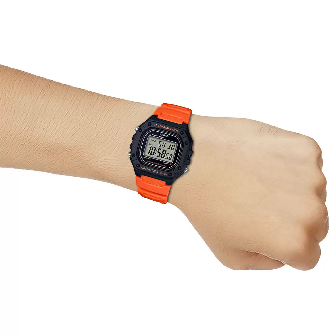 Casio i112 YOUTH W-218H-4B2VDF Orange Digital Unisex Watch