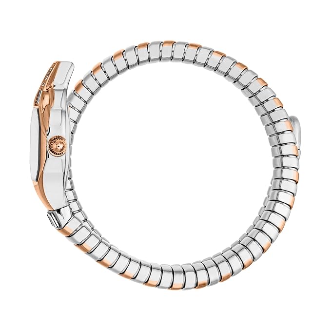 JC1L326M0065 Just Cavalli Silver Dial Snake Two Tones Watch For Women