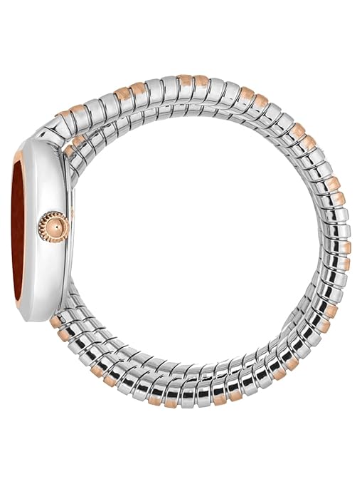 Just Cavalli Red Dial Snake Bracelet Watch For Women - JC1L349M0075