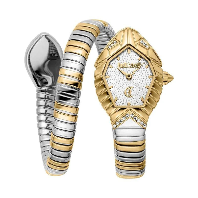 Just Cavalli Ambra Silver Dial Silver Steel Strap Watch for Women - JC1L370M0015