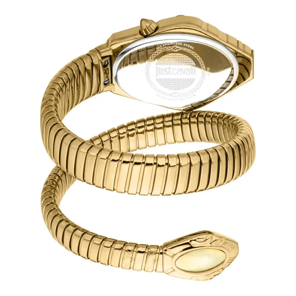 Just Cavalli Lirica Champagne Dial Stainless Steel Analogue Watch For Women - JC1L357M0025