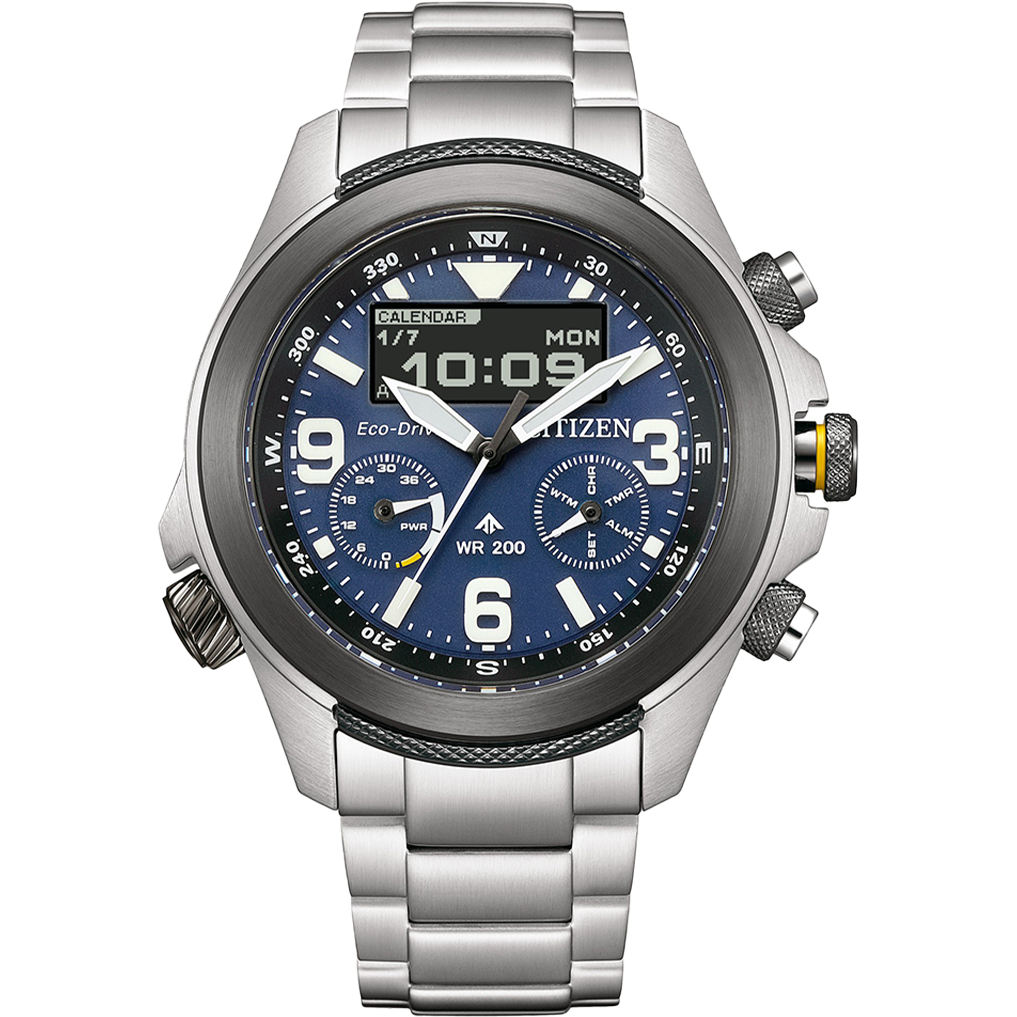 Citizen Promaster Eco-Drive Blue Digital and Analog Men's Watch - JV1006-51L