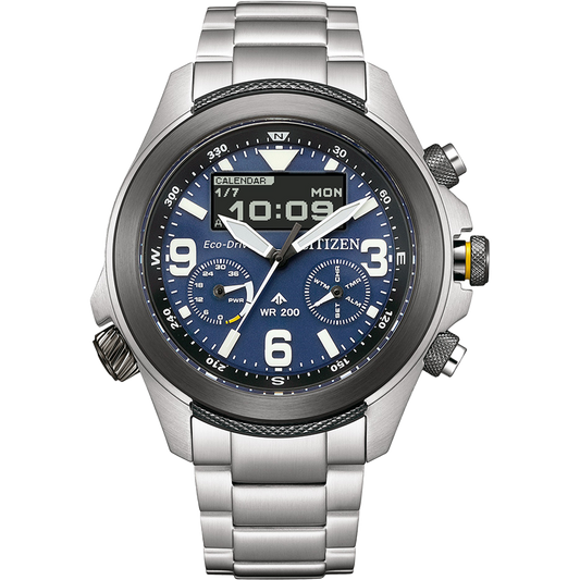 Citizen Promaster Eco-Drive Blue Digital and Analog Men's Watch - JV1006-51L