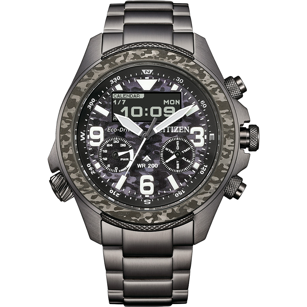 Citizen Promaster Land U822 Black Dial Digital and Analog Men's Watch - JV1008-63E