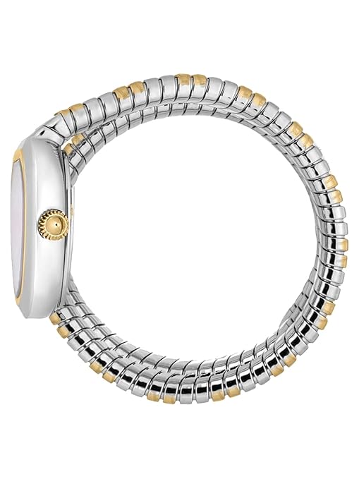 JC1L349M0065 Just Cavalli White Dial Snake Two Tones Watch For Women
