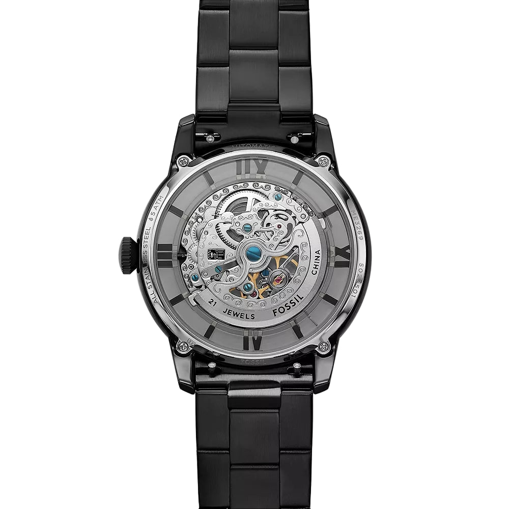 Fossil Mechanical Clear Dial Analog Stainless Steel Men Watch ME3269