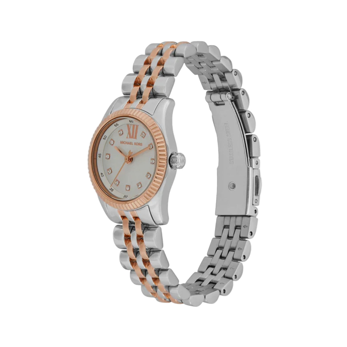 Michael Kors Lexington White Dial Analog Women Watch With Bracelet MK4817SET