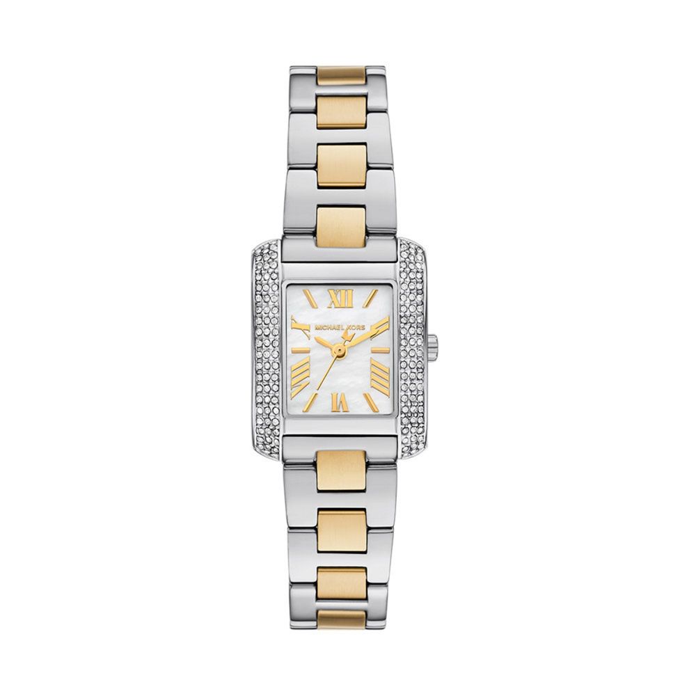 Michael Kors Emery Rectangular white Dial Analog Women Watch MK4882