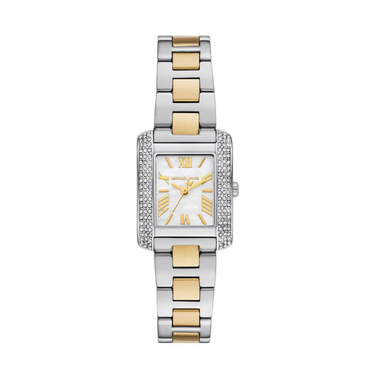 Michael Kors Emery Rectangular white Dial Analog Women Watch MK4882