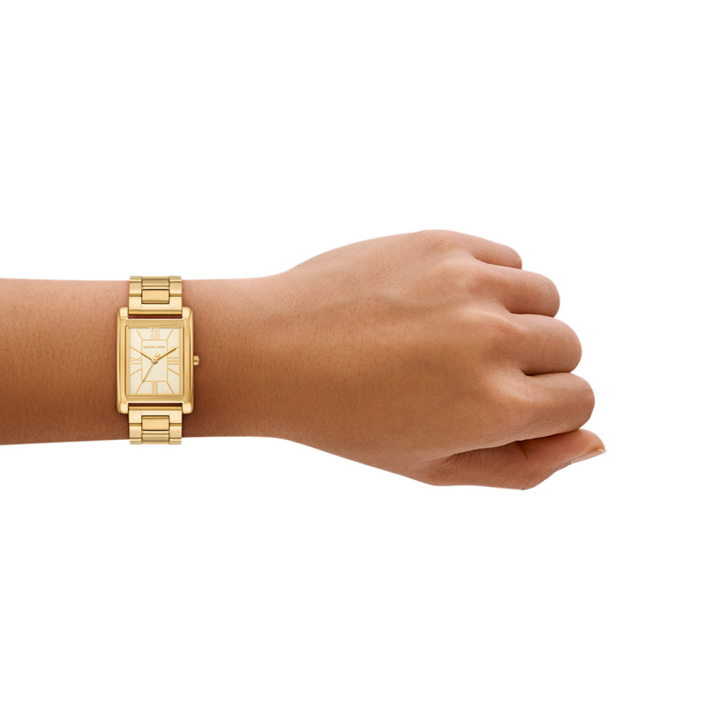 Michael Kors Essex Quartz Gold Dial Analog Stainless Steel Women Watch MK4904