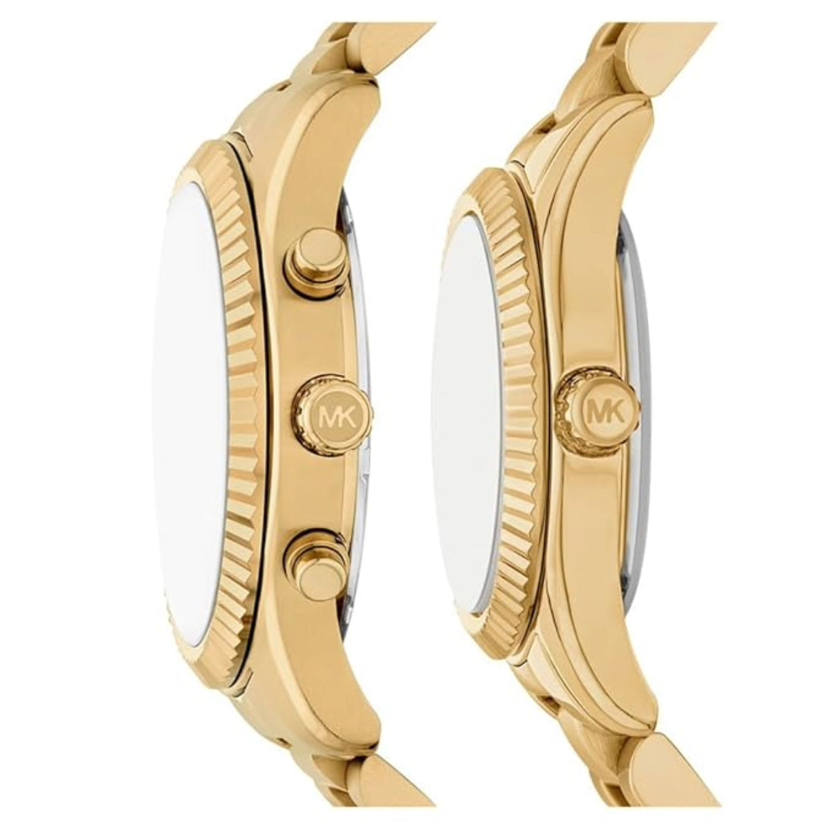 Michael Kors Lexington Quartz Gold Dial Analog Chronograph Women Watch MK4950SET