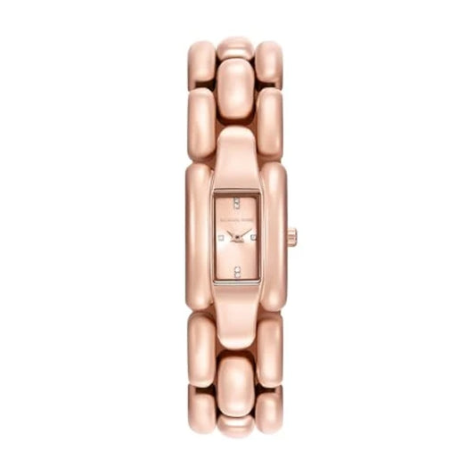 Michael Kors Hally Quartz Rose Gold Rectangular Analog Women's Watch MK4954