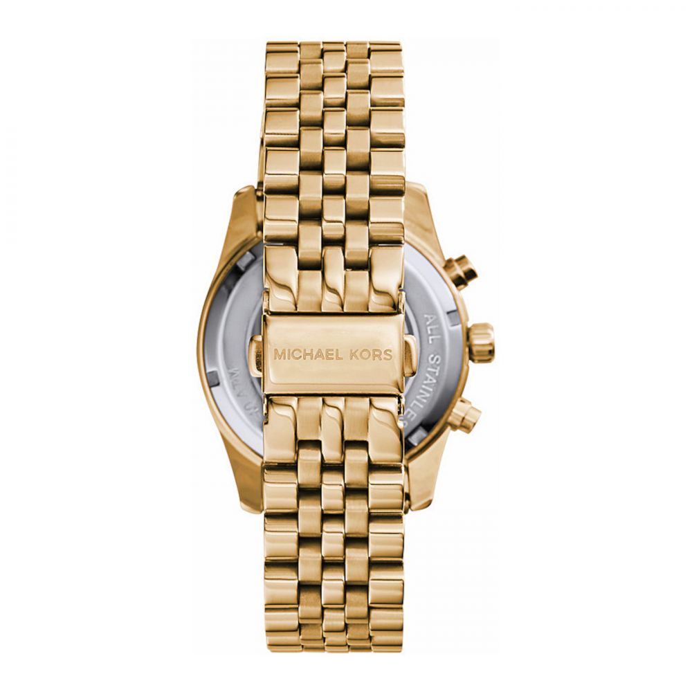 Michael Kors Lexington Quartz Gold Dial Chronograph Women Watch MK7378