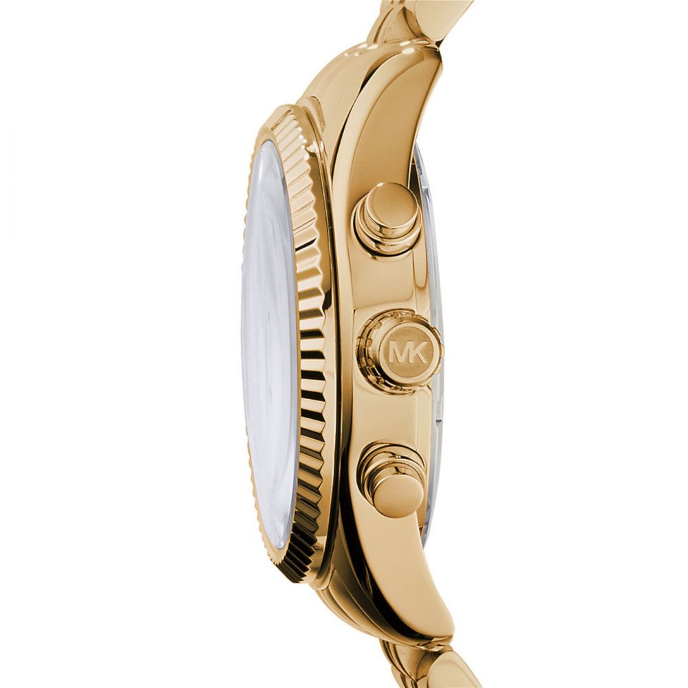 Michael Kors Lexington Quartz Gold Dial Chronograph Women Watch MK7378