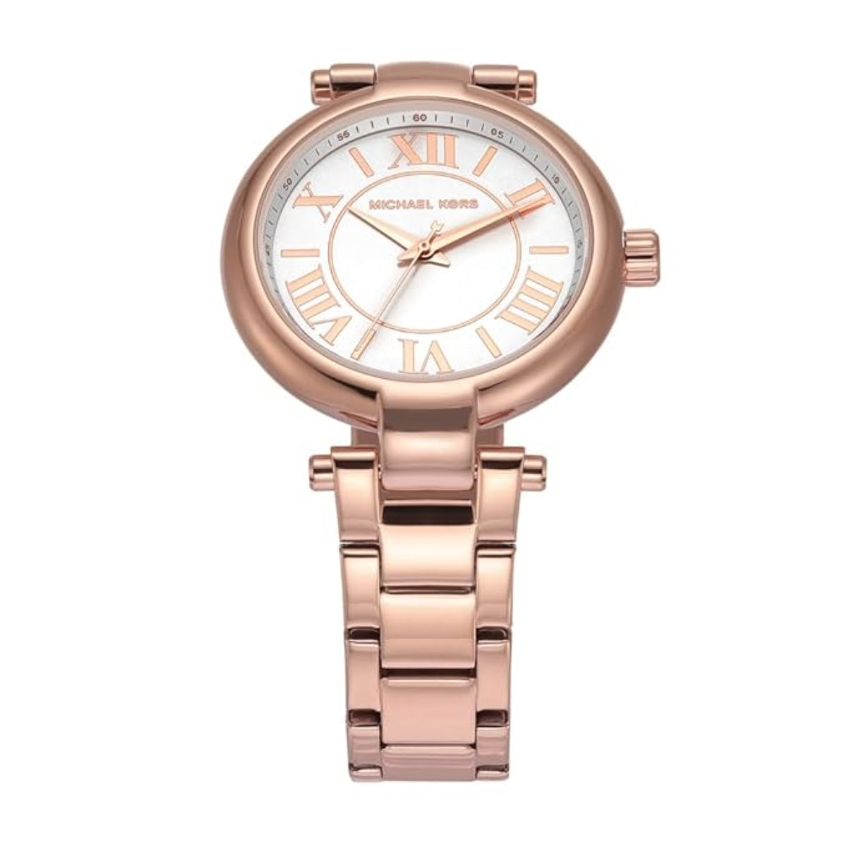 Michael Kors Laney White Round Dial Analog Stainless Steel Women Watch MK7419