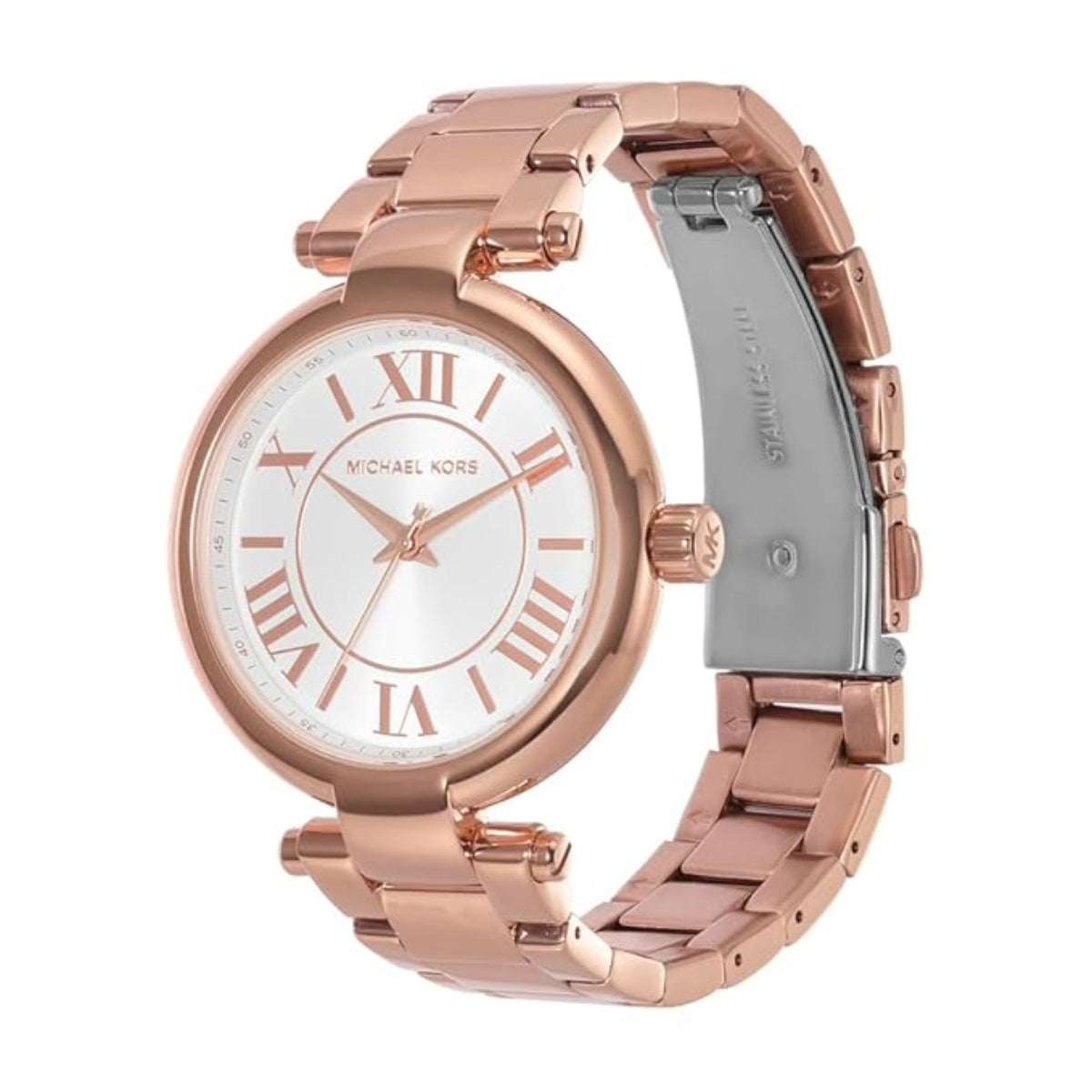 Michael Kors Laney White Round Dial Analog Stainless Steel Women Watch MK7419