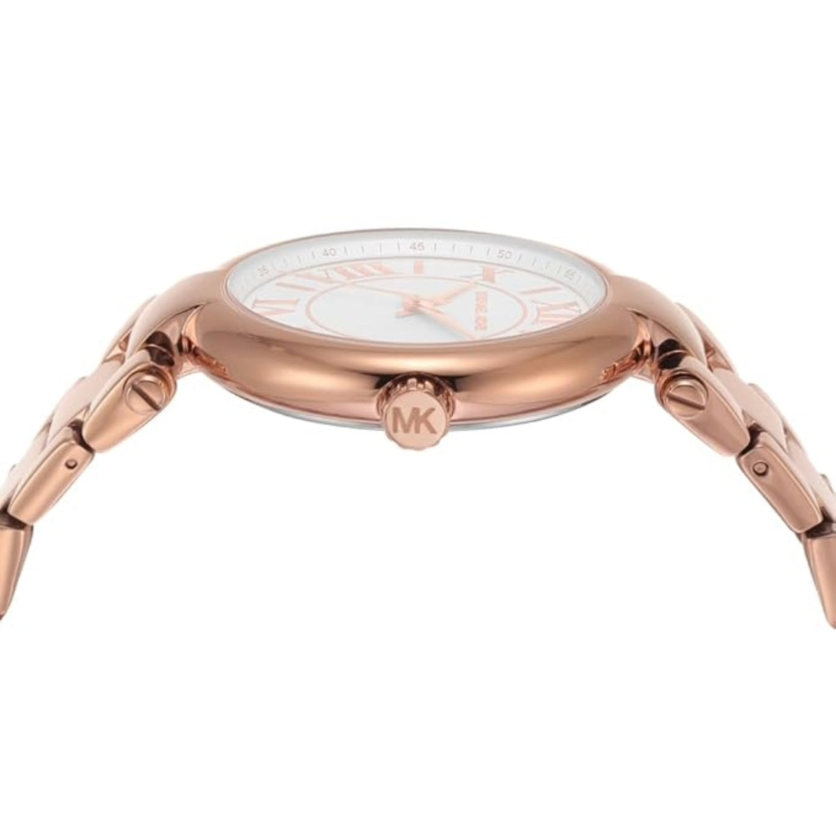 Michael Kors Laney White Round Dial Analog Stainless Steel Women Watch MK7419