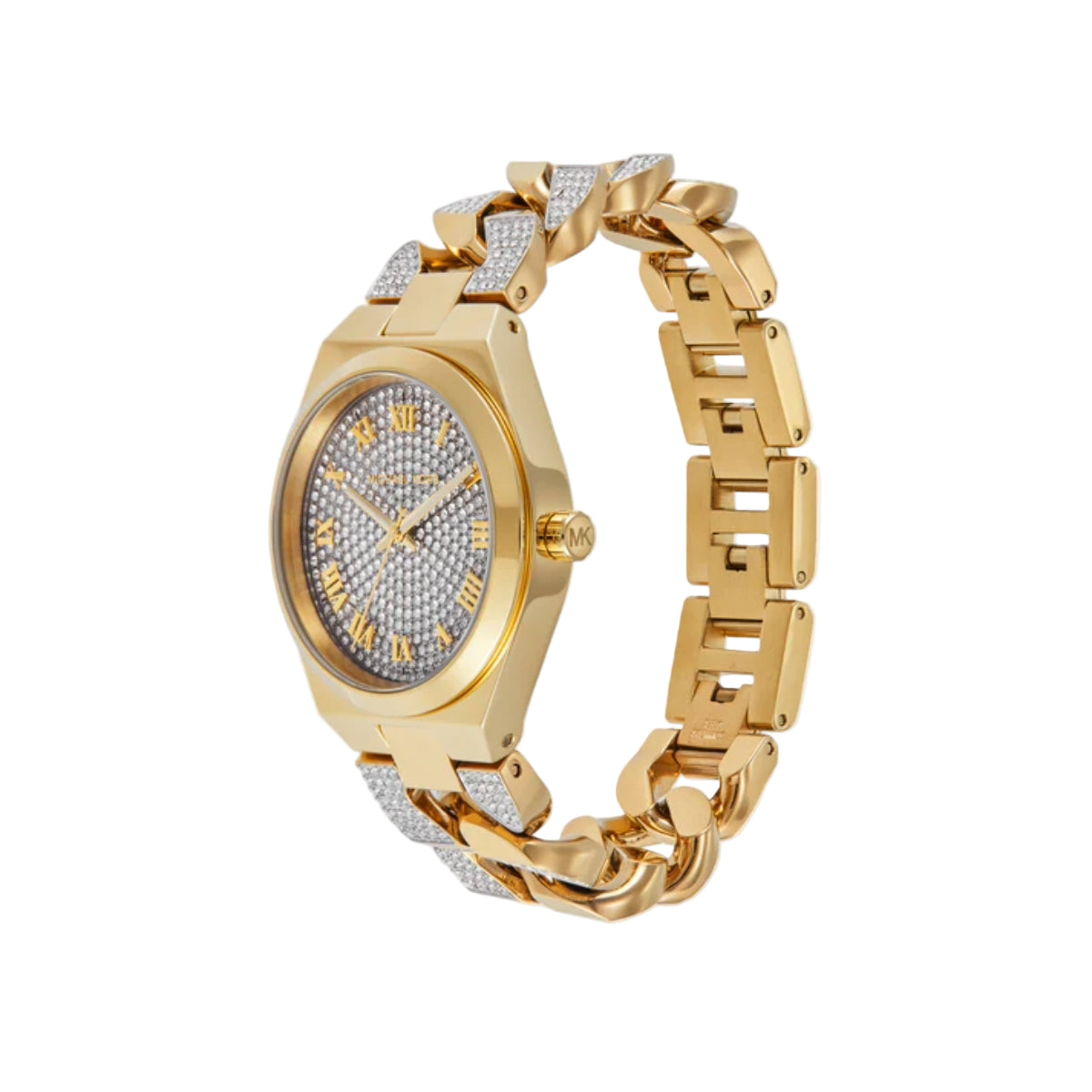 Michael Kors Lennox Quartz Gold Dial Analog Stainless Steel Women Watch MK7487