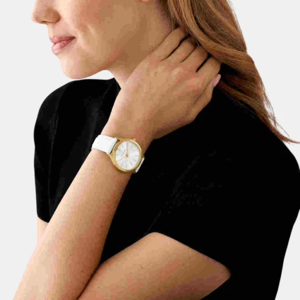Michael Kors Slim Runway Quartz White Dial Analog Women Watch MK7544