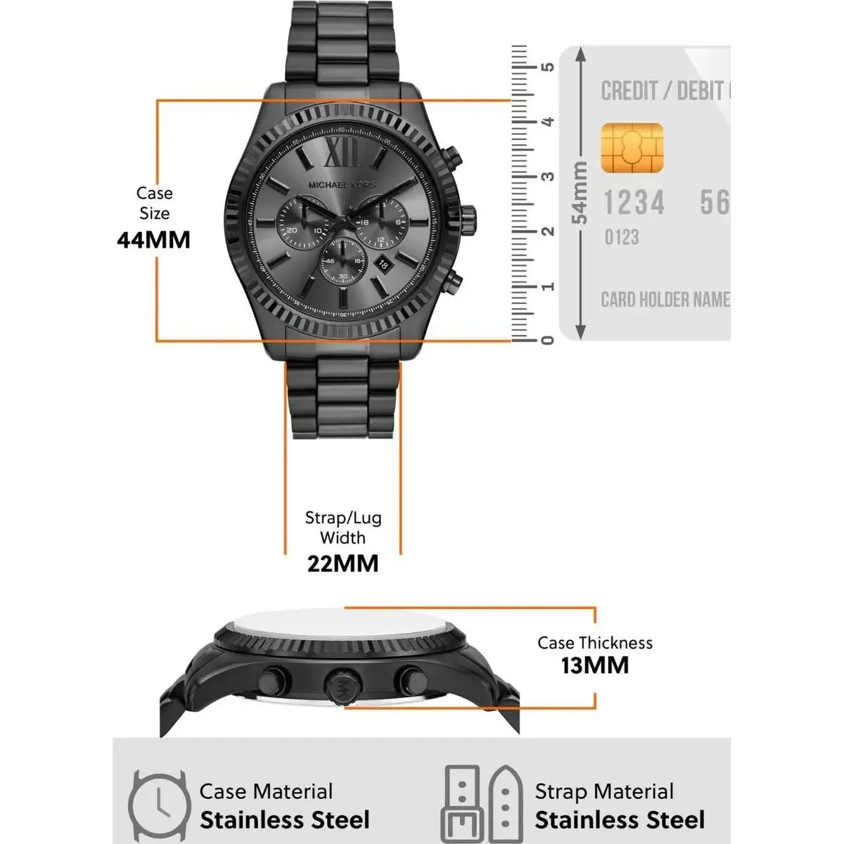 Michael Kors Lexington Chronograph Watch For Men MK9154