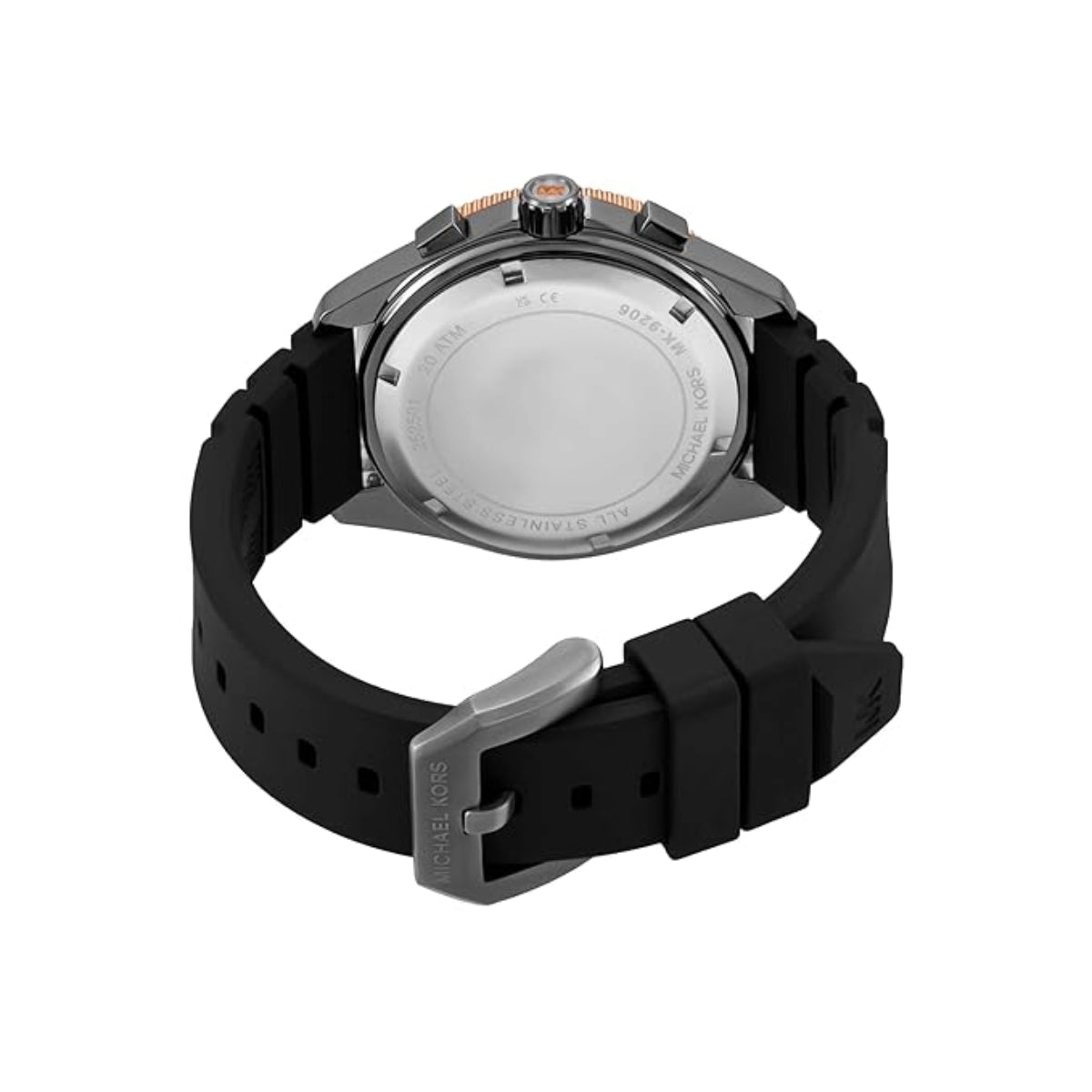 Michael Kors Maritime Black Dial Chronograph Silicone Strap Men's Watch MK9206