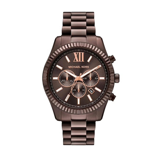 Brown Michael Kors watch on a white background