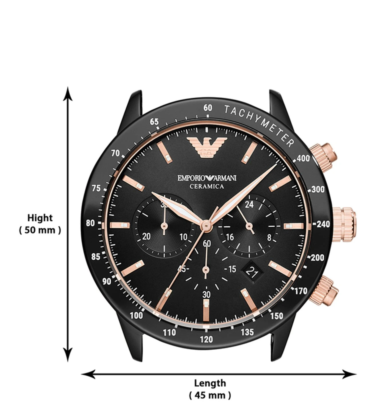 AR70002 | EMPORIO ARMANI Mario Black Dial Watch for Men