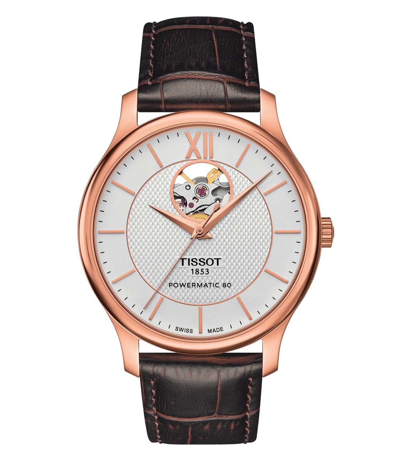 T0639073603800 | TISSOT TRADITION POWERMATIC 80 OPEN HEART Watch for Men