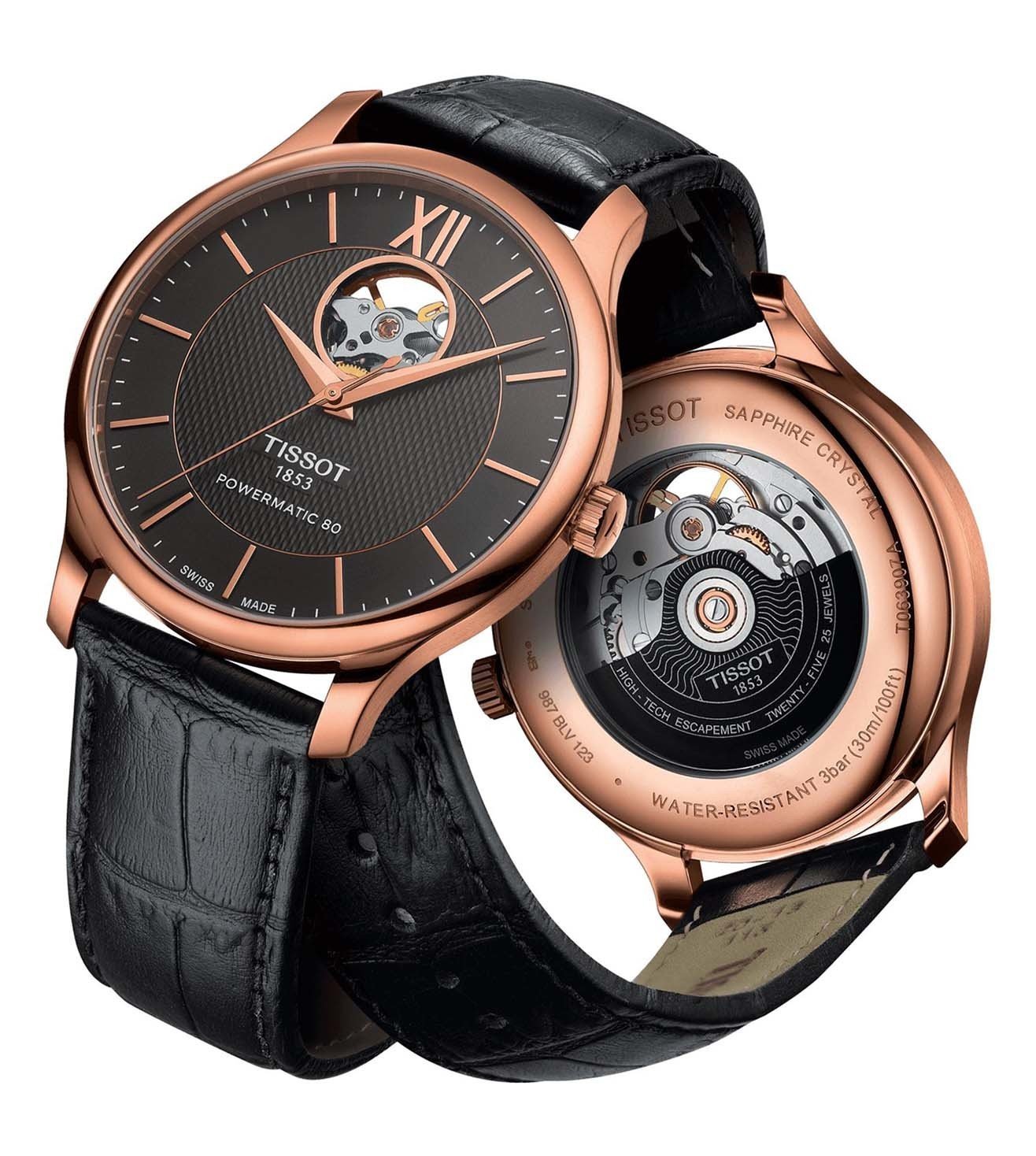 T0639073606800 | TISSOT TRADITION POWERMATIC 80 OPEN HEART Watch for Men