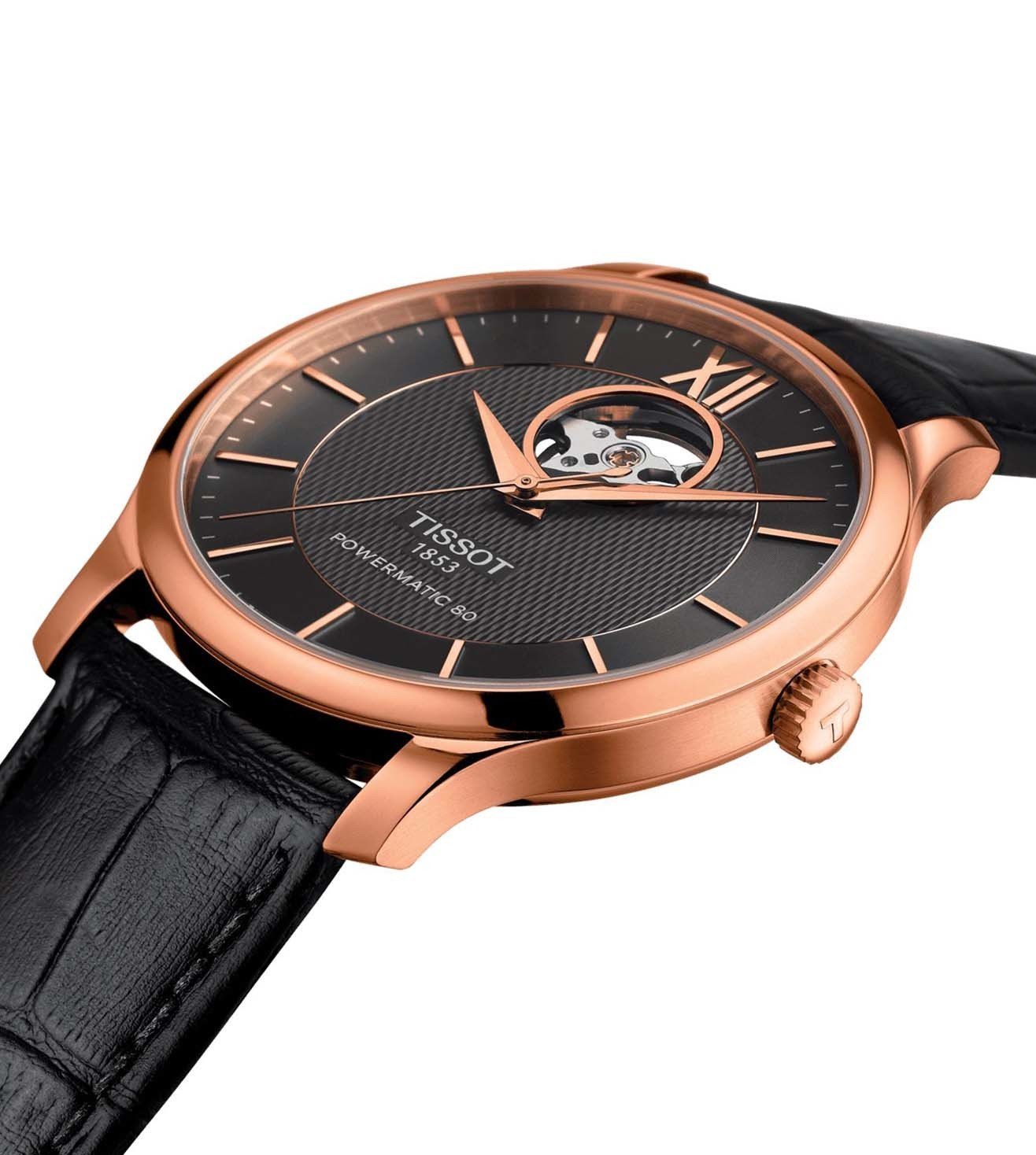 T0639073606800 | TISSOT TRADITION POWERMATIC 80 OPEN HEART Watch for Men