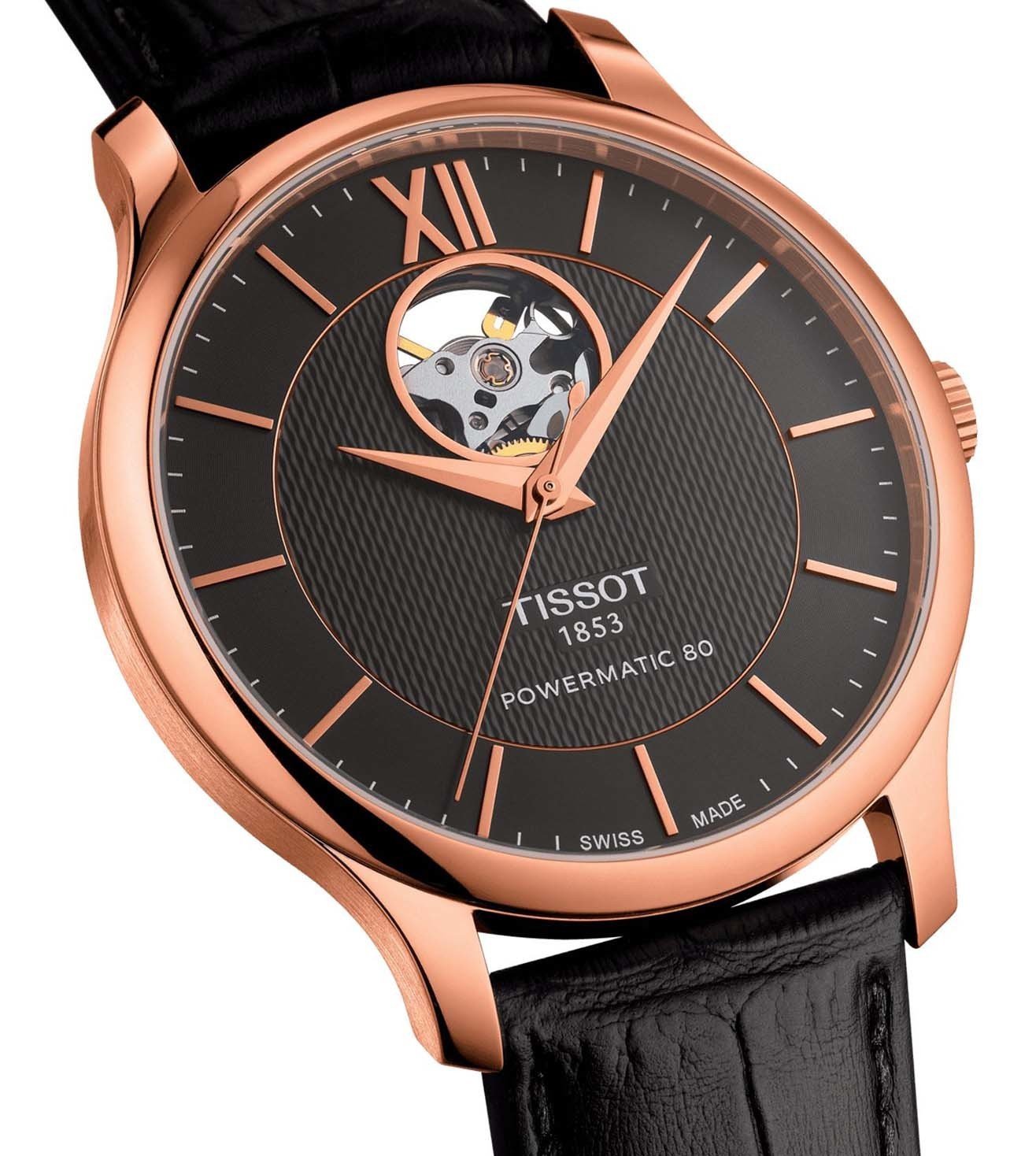 T0639073606800 | TISSOT TRADITION POWERMATIC 80 OPEN HEART Watch for Men