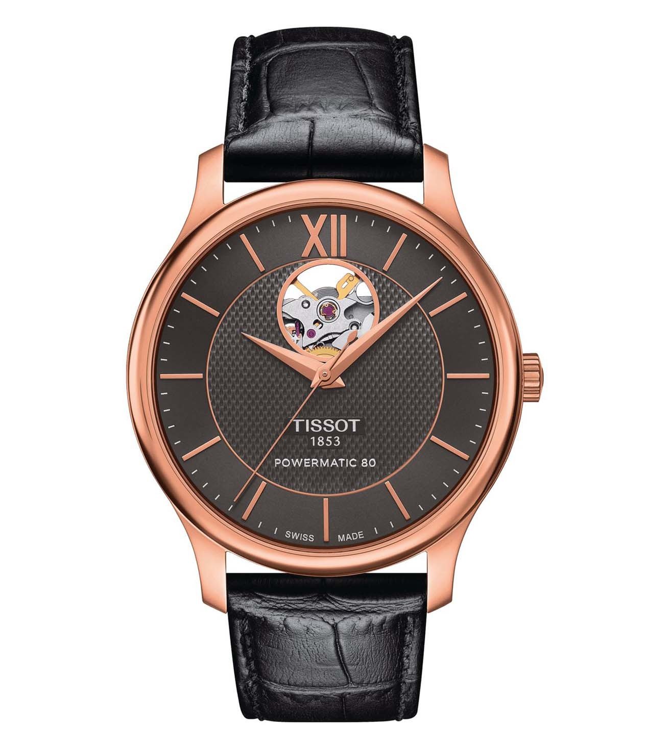 T0639073606800 | TISSOT TRADITION POWERMATIC 80 OPEN HEART Watch for Men
