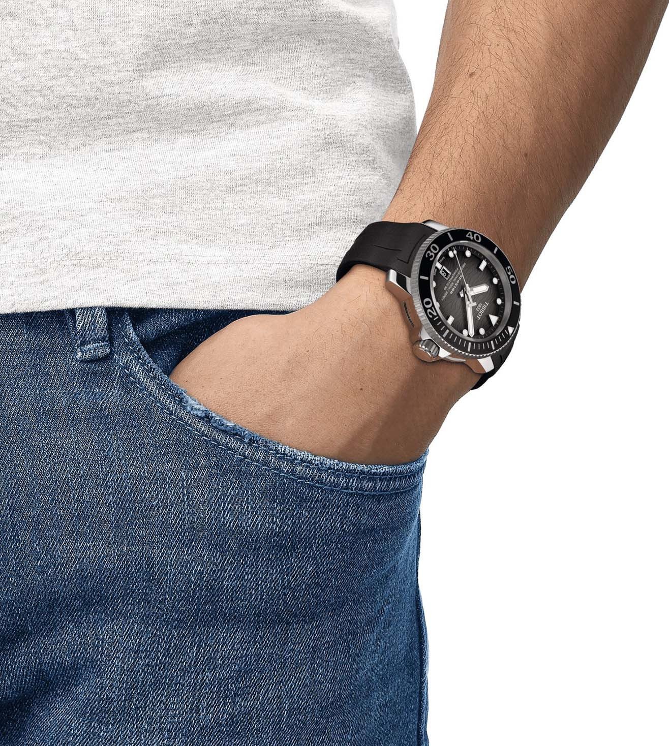 T1206071744100 | TISSOT T-Sport Seastar 2000 Professional Powermatic 80 Watch for Men