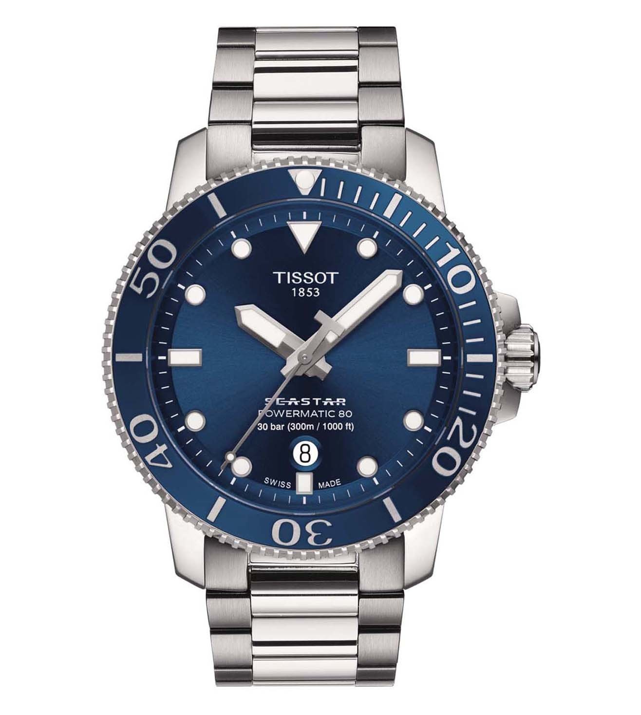 T1204071104103 | TISSOT T-Sport Seastar 1000 Powermatic 80 Watch for Men