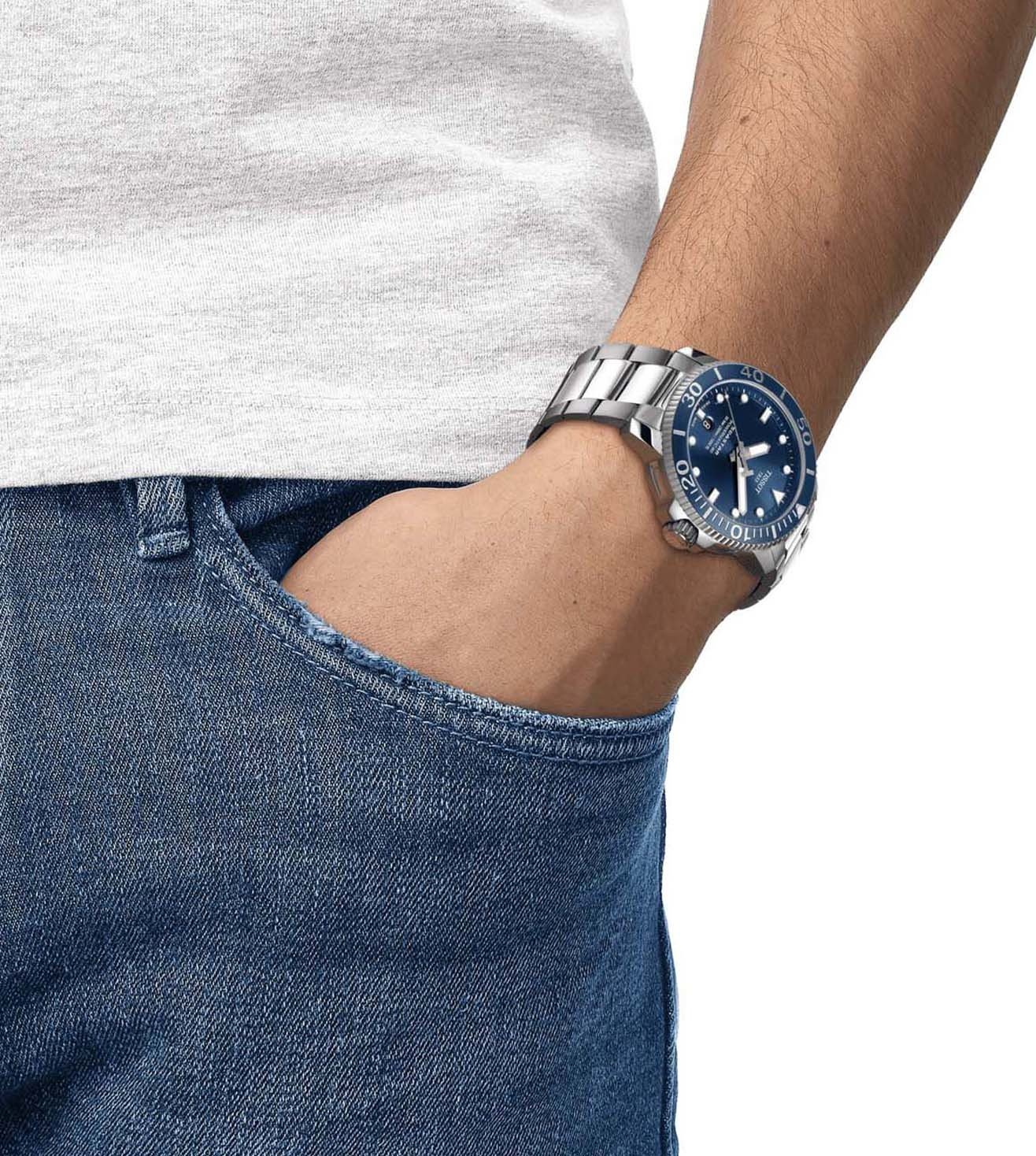 T1204071104103 | TISSOT T-Sport Seastar 1000 Powermatic 80 Watch for Men