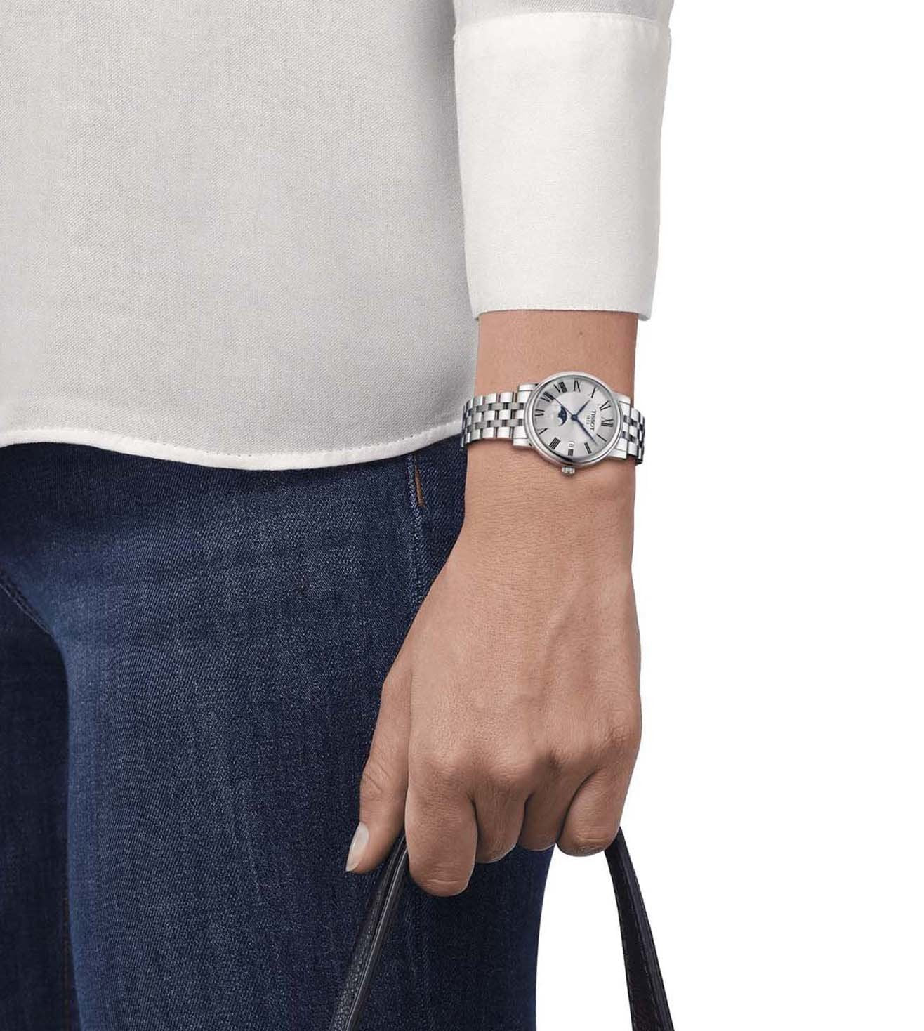 T1222231103300 | TISSOT T-Classic Carson Premium Lady Moonphase Watch for Women