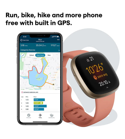 FB511GLPK | FITBIT Versa 3 Smart Watch for Unisex