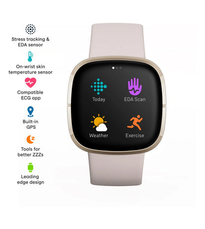 FB512GLWT | FITBIT Sense Smart Watch for Unisex