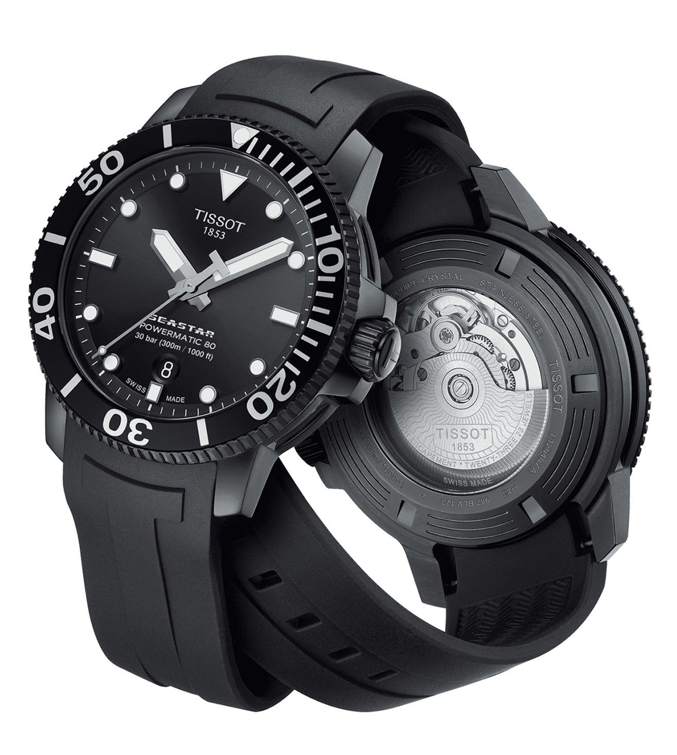 T1204073705100 | TISSOT T-Sport Seastar 1000 Powermatic 80 Watch for Men