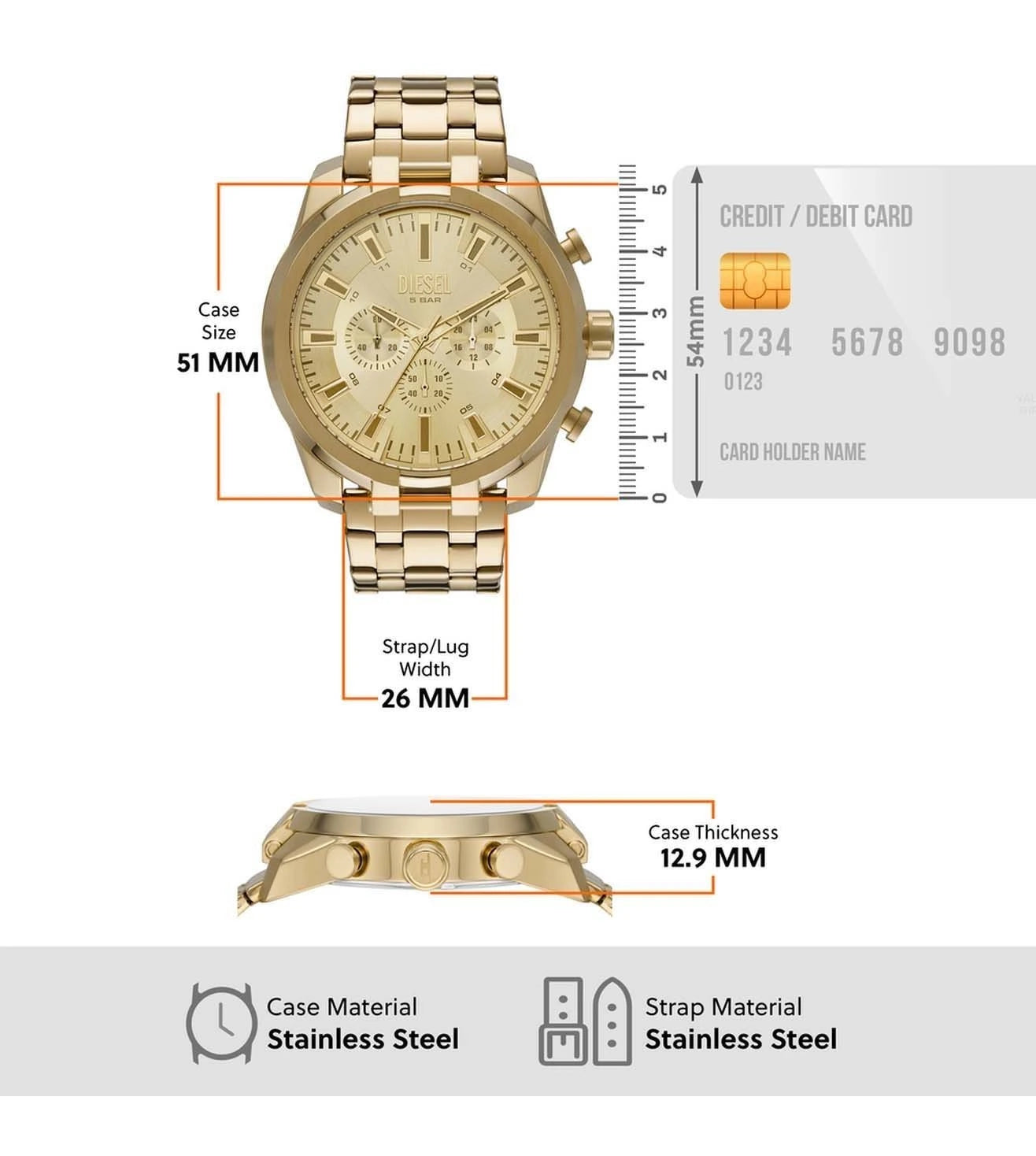 DZ4590 | DIESEL Split Chronograph Watch for Men